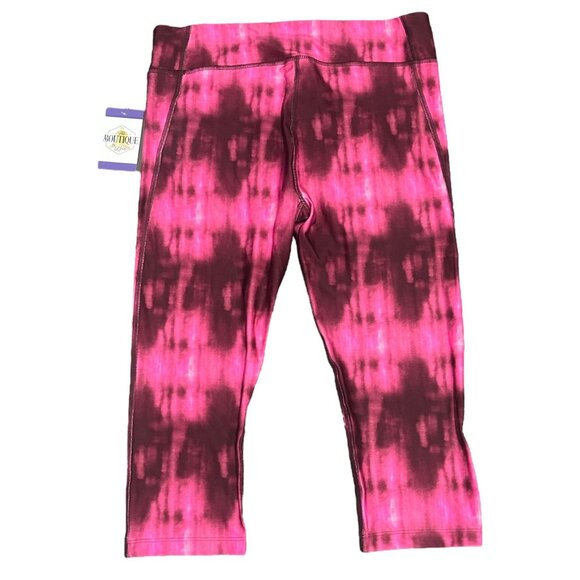 NWT Under Armour Womens L HeatGear Leggings Compression Capri Pink Tie Dye - Picture 15 of 16